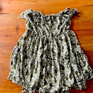 Green strapless floral sundress by Simplee